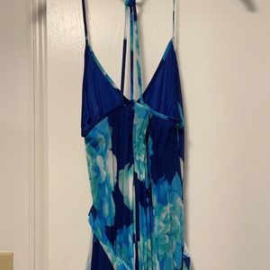 Bisou Bisou Floor Length Floral Dress Size 14